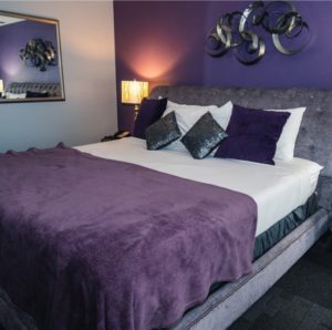 the Royal Suite purple room at the Midnight Rose Casino