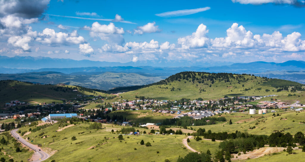 Overlook of Cripple Creek Colorado Town