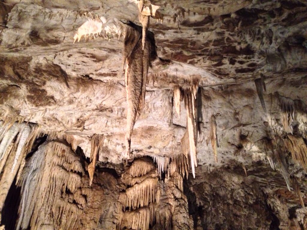 A look at a cave roof.
