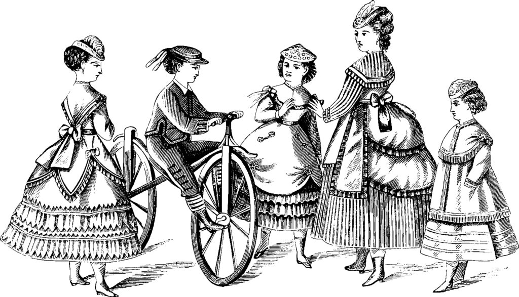 Vintage illustration victorian children fashion