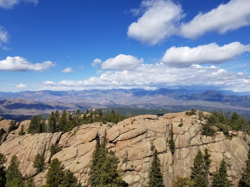 Scenic Landscape Rock Formations and Trees at Devil's Head Looko