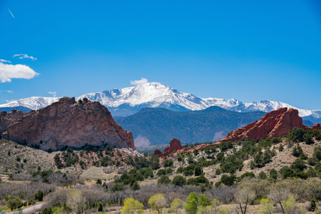Beautiful landscape of the famous Garden of the Gods at Manitou Springs, Colorado