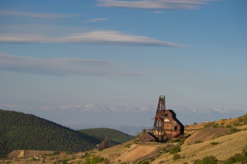 A view of one of the mines that can be seen from the Vindicator Valley trail. 