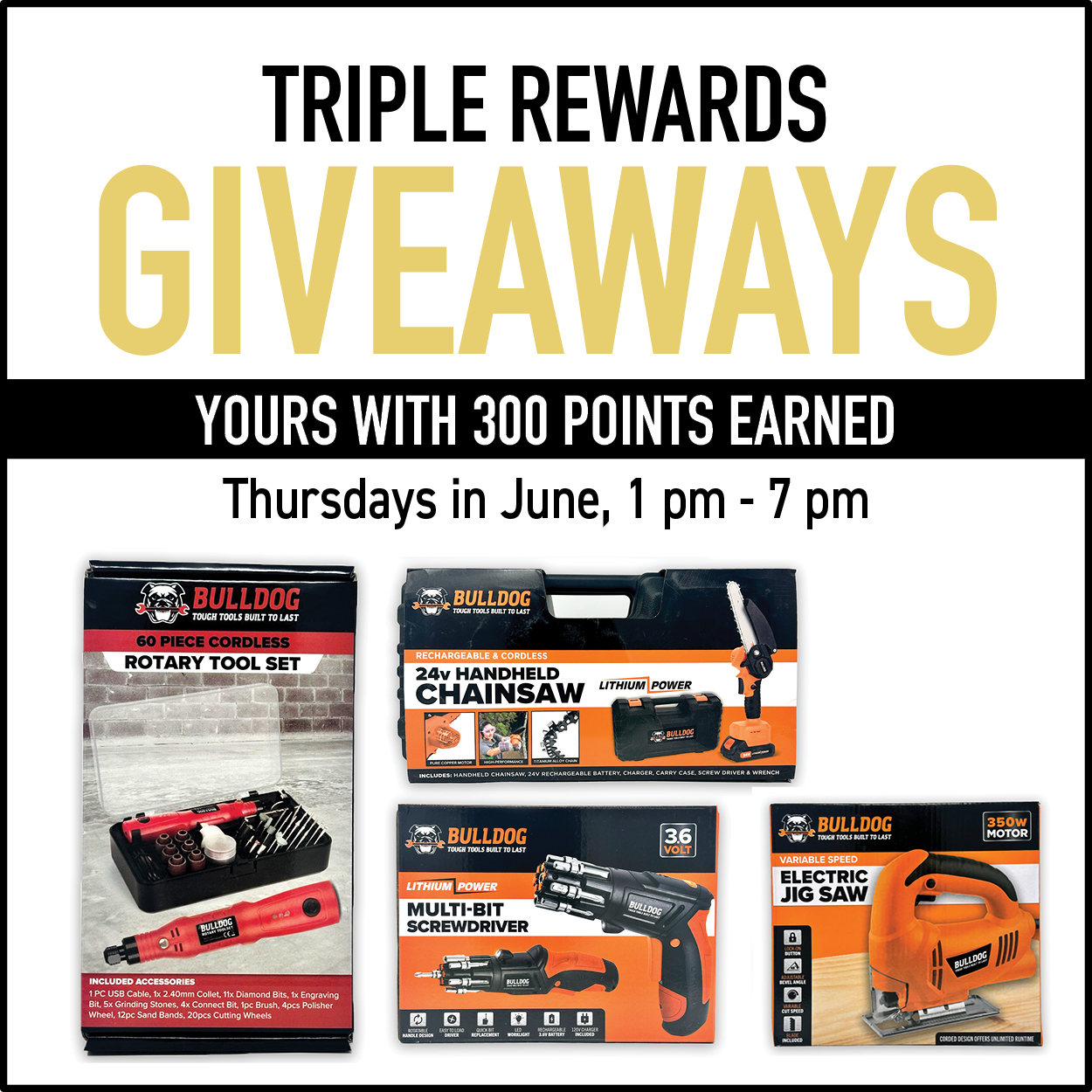 June Thursdays Triple Rewards Giveaways June Thursdays Triple Rewards Giveaways